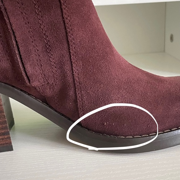 Sam Edelman Women’s Size 6M Simona Boots Bootie Pecan Suede Stacked Heel - Picture 7 of 13